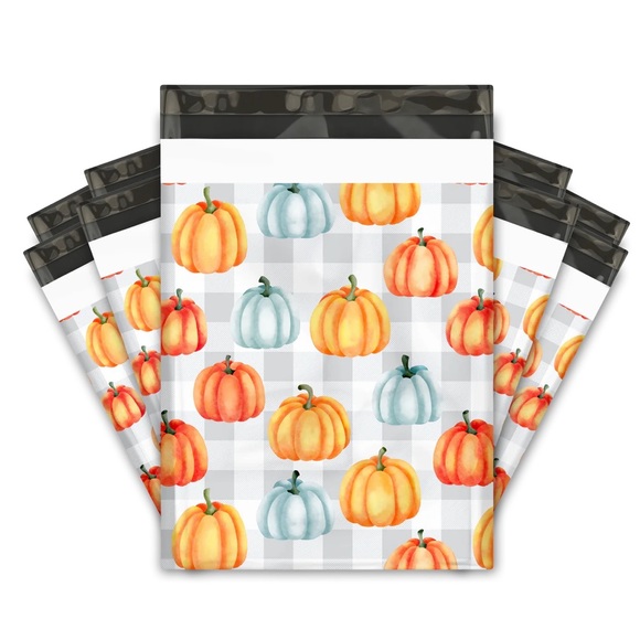 Pumpkins 🎃 Poly Mailers 10x13 Pack of 25 - Picture 4 of 5